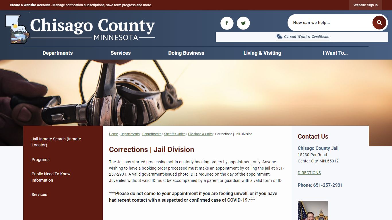 Corrections | Jail Division | Chisago County, MN - Official Website